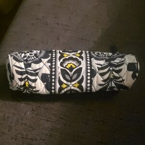 Vera Bradley Black and Yellow Floral Cosmetic Case